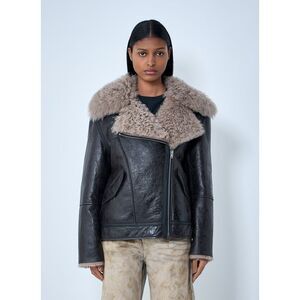 Acne Studios Women Leather Shearling Jacket